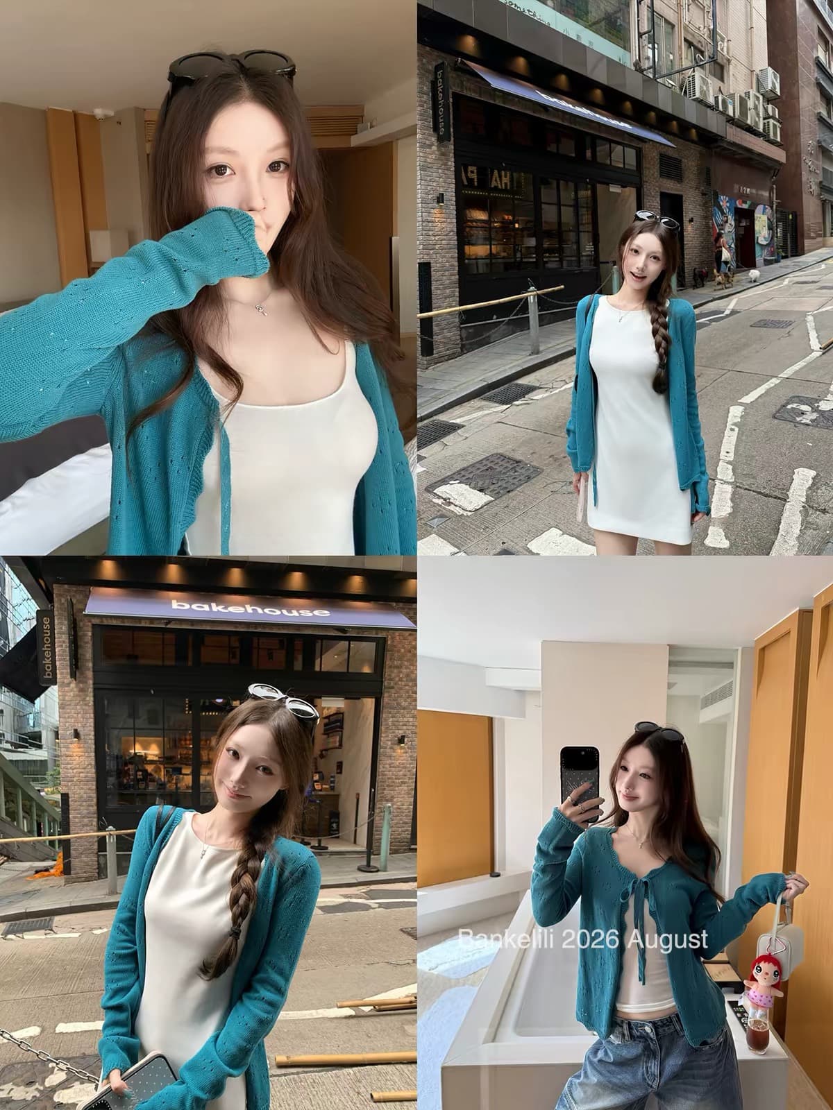 밤나무 코코아 bankelili 산소 프라임 열기 셔츠 선택 구멍 공예 홀로우 아웃 레이스업 오픈 가디건 여성 상세 이미지 4