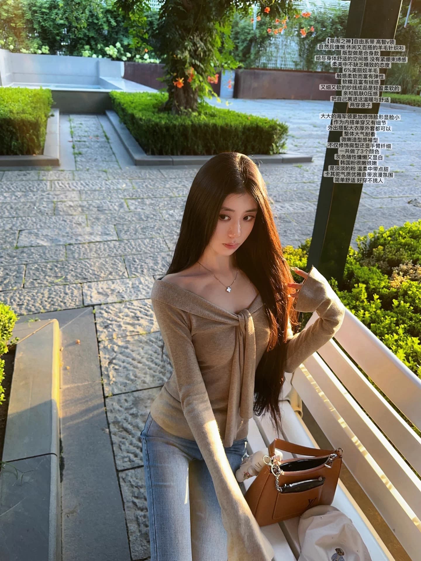 jamais vu 분위기 하느님 자유 레이스업 높음 지혜 V넥 양모 니트 맨위 고급 센스 가을 겨울 상세 이미지 1