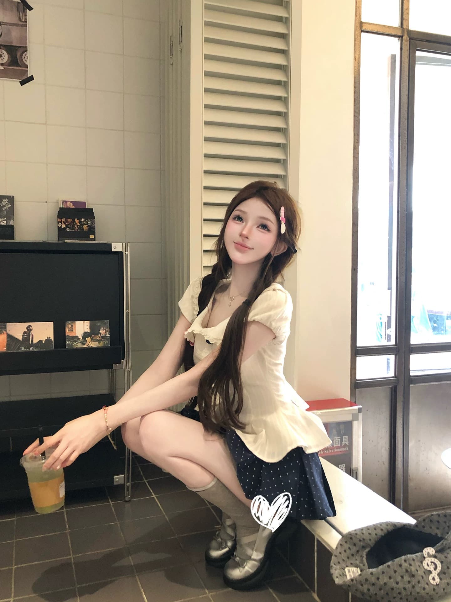 루이 茜 웨이 Sher S 바다 소금 우유 표지 순수한 욕망 핫걸 바람 중국 스타일 의류 맨위 치마 바지 상세 이미지 5