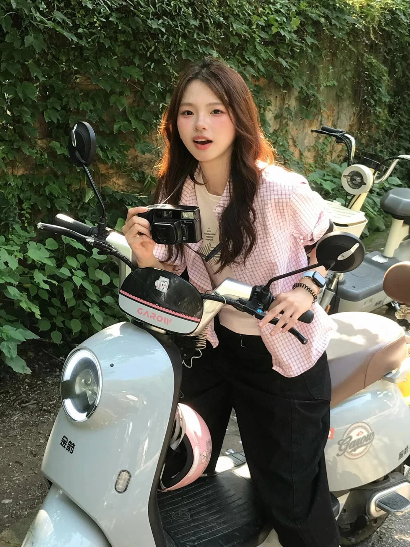 레트로 일본식 체크무늬 여성 셔츠 2026 여름 새로운 디자인 센스 Seersucker 저항 크레이프 7부 소매 셔츠 맨위 이미지 3