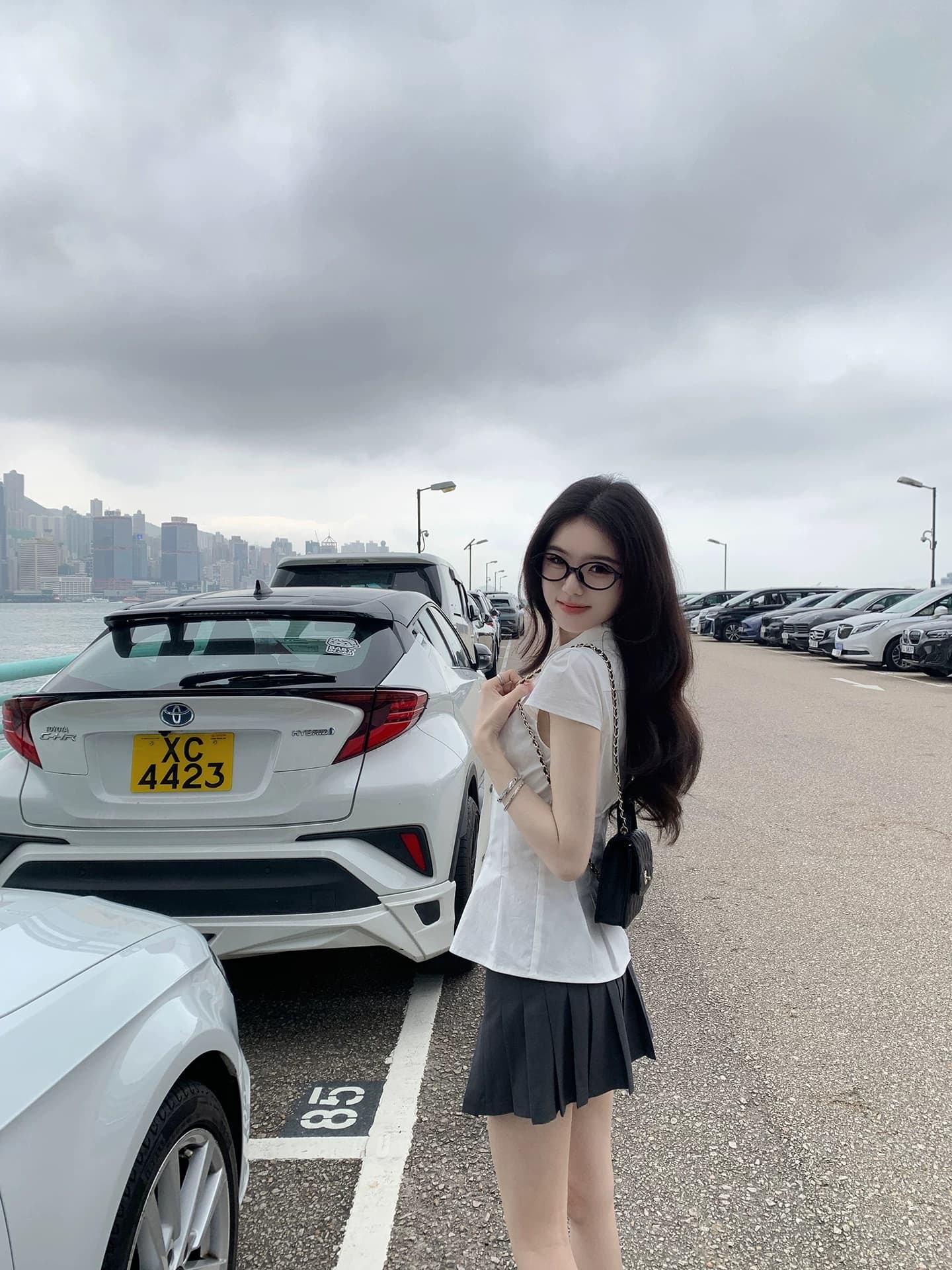famouswang 여름 새로운 연령 감소 miu 부서 꿈 링 슬림해 보이는 허리 수축 학원 반팔 셔츠 맨위 이미지 4