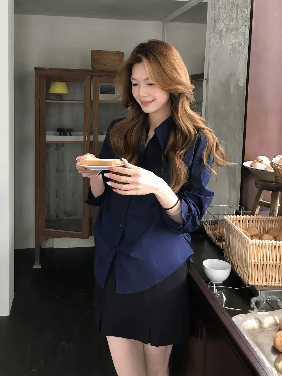 sadsoil 기초 섹션 화이트 명중 Pleat 여성 셔츠 봄 가을 루즈핏 캐주얼 긴팔 분위기 센스 맨위 셔츠 여성 상세 이미지 8