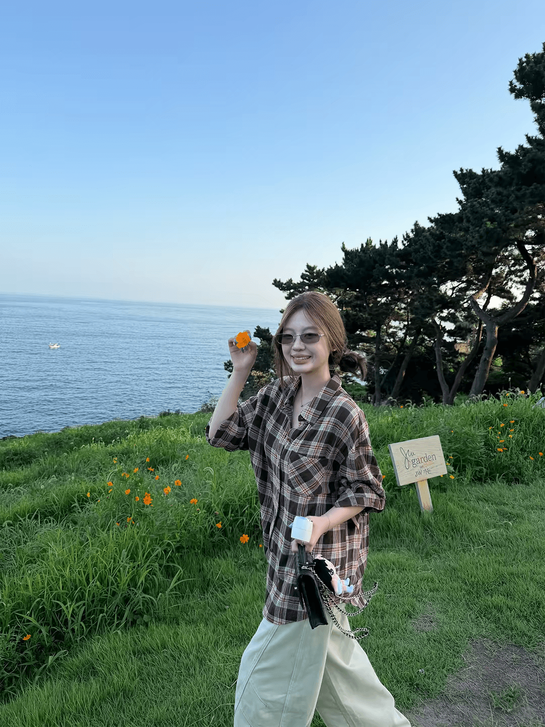 im ~까지 체크무늬 메모장 폴로 칼라 루즈핏 격자 무늬 셔츠 슬림해 보이는 여성 다용도 맨위 이미지 4