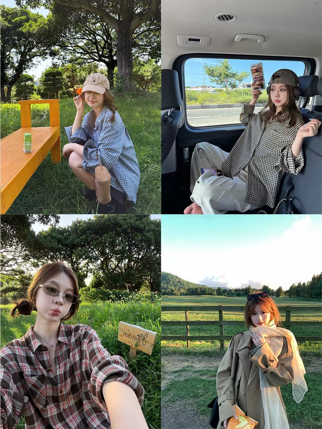 im ~까지 체크무늬 메모장 폴로 칼라 루즈핏 격자 무늬 셔츠 슬림해 보이는 여성 다용도 맨위 상세 이미지 7