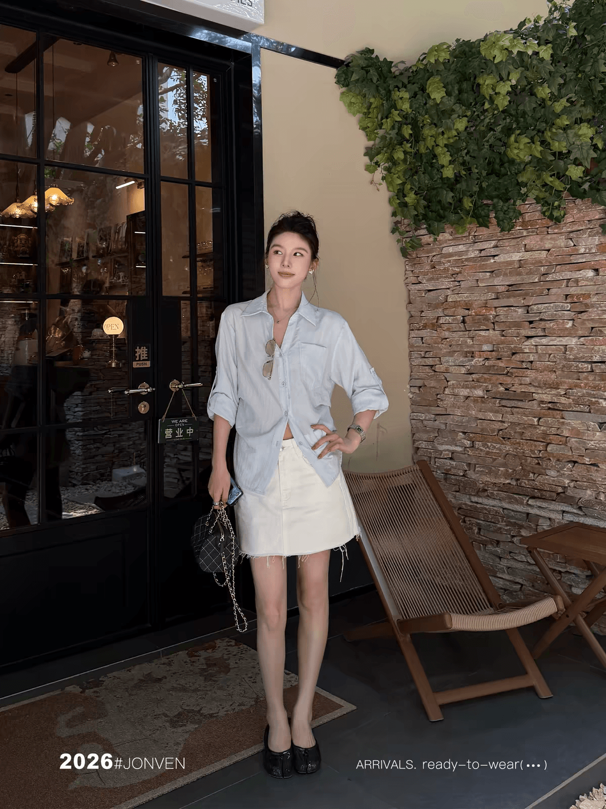 장 원자바오 하늘 그것 상황 디자인 센스 펌프 Pleat 허리 수축 V넥 긴팔 셔츠 여자 출퇴근 품격 잘 생긴 맨위 상세 이미지 3