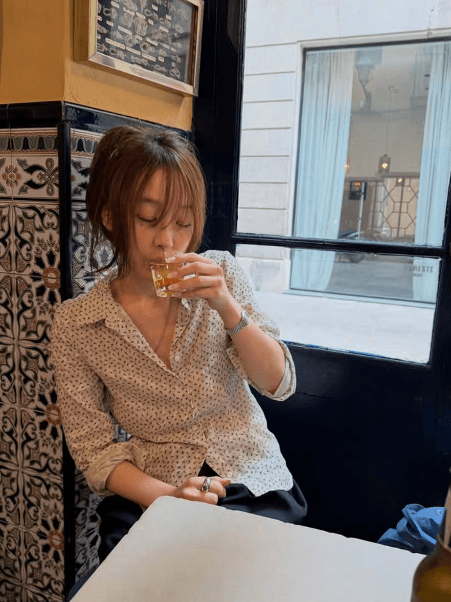 flet 한국 ins 품격 몸매 가꾸기 꽃무늬 셔츠 여성 긴 소매 폴로 칼라 소녀 센스 편안함 캐주얼 맨위 이미지 4