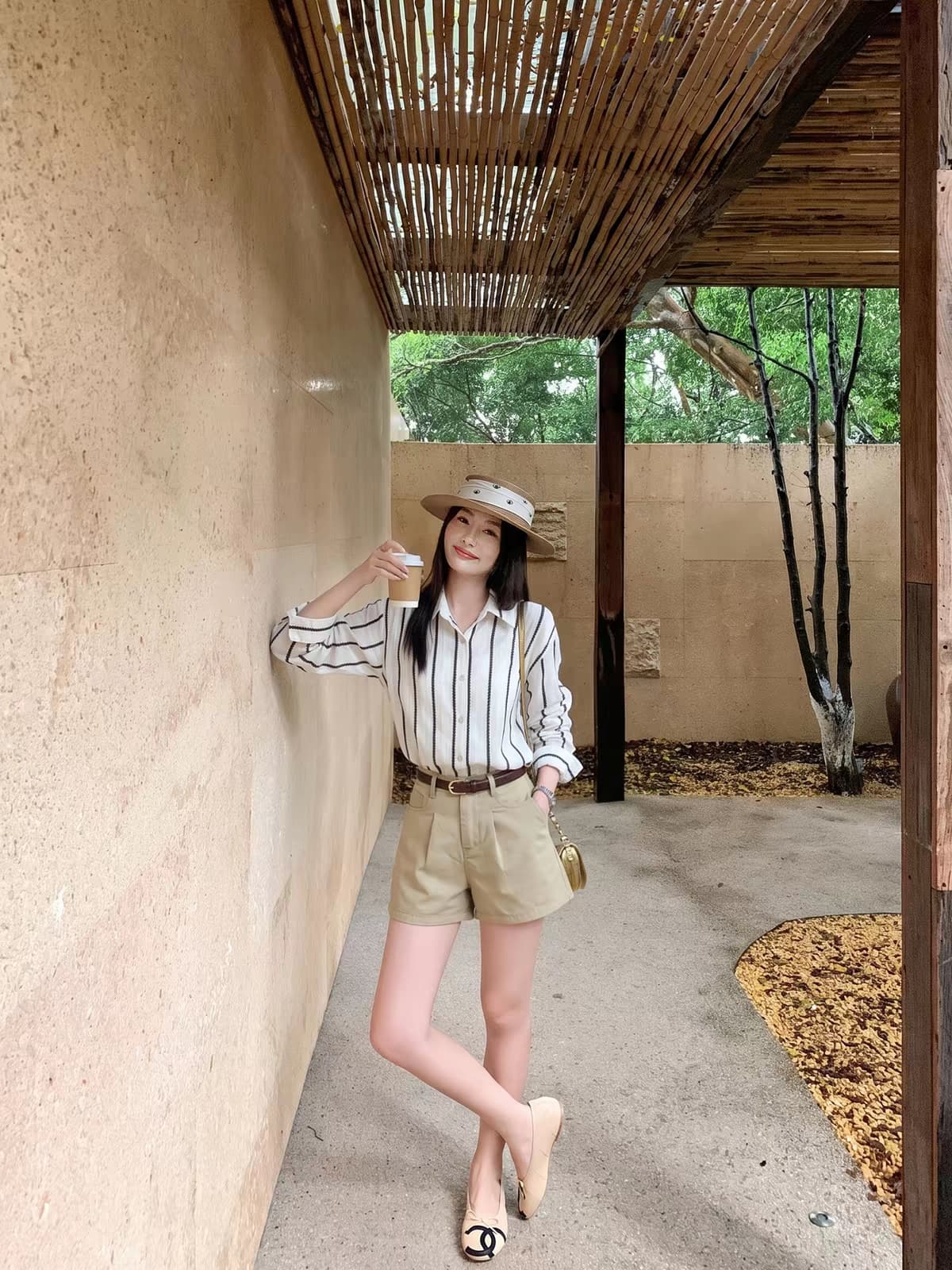 한 번 작은 짭짤한 프랑스식 레트로 스트라이프 긴팔 여성 셔츠 이른 가을 신제품 품격 고급 센스 출퇴근 폴로 칼라 셔츠 상세 이미지 2