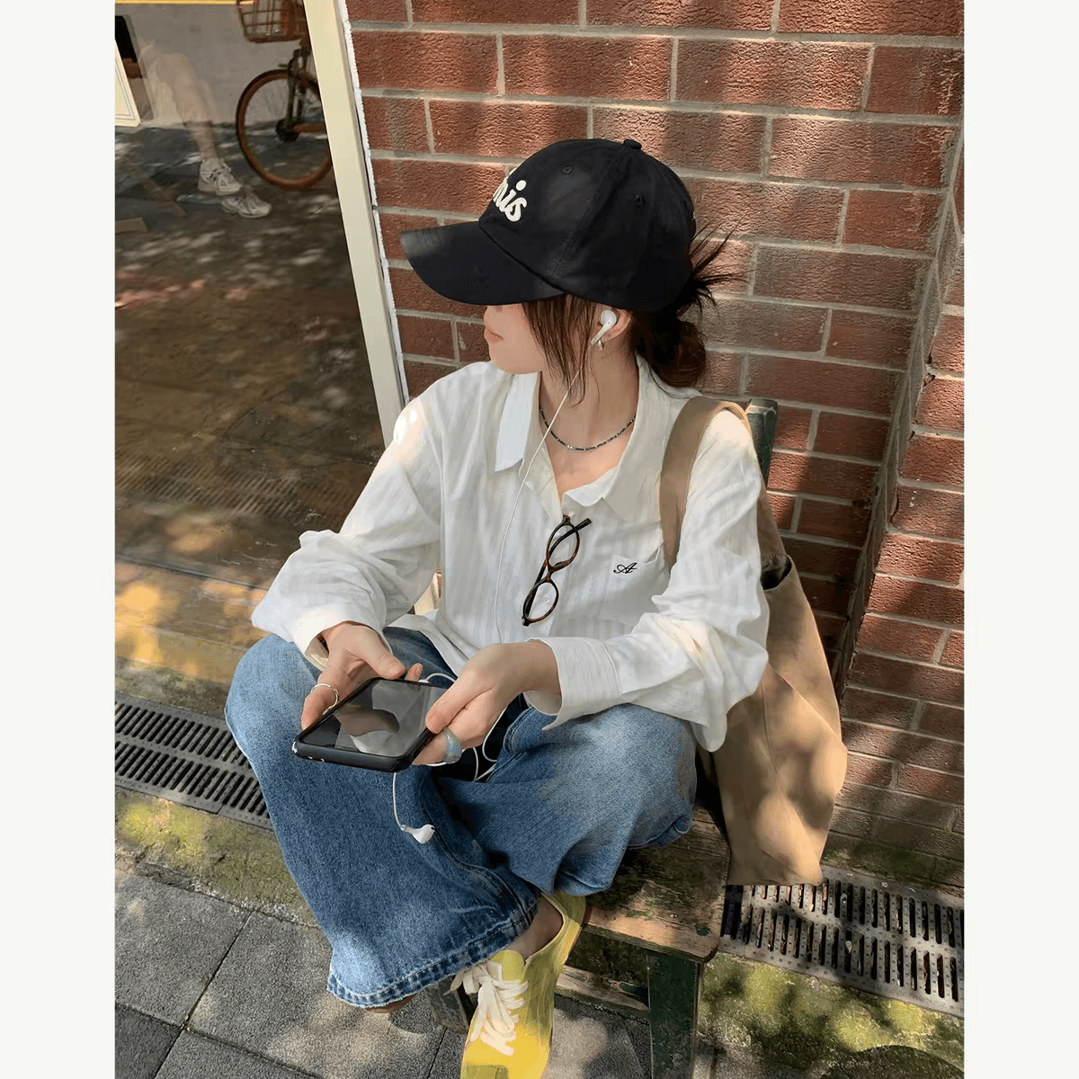 sisilyon 얕은 슈오 질감 한 센스 은사 어둠 스트라이프 여성 셔츠 가을 작은 키 출퇴근 높음 지혜 센스 셔츠 상세 이미지 2