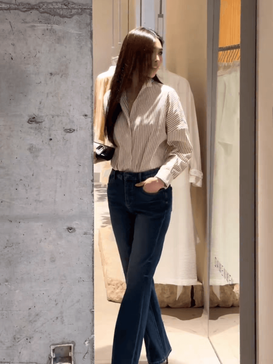 프랑스식 캐주얼 2026 이른 가을 새로운 세로 줄무늬 셔츠 긴팔 루즈핏 고급 센스 맨위 다용도 긴팔 상세 이미지 5