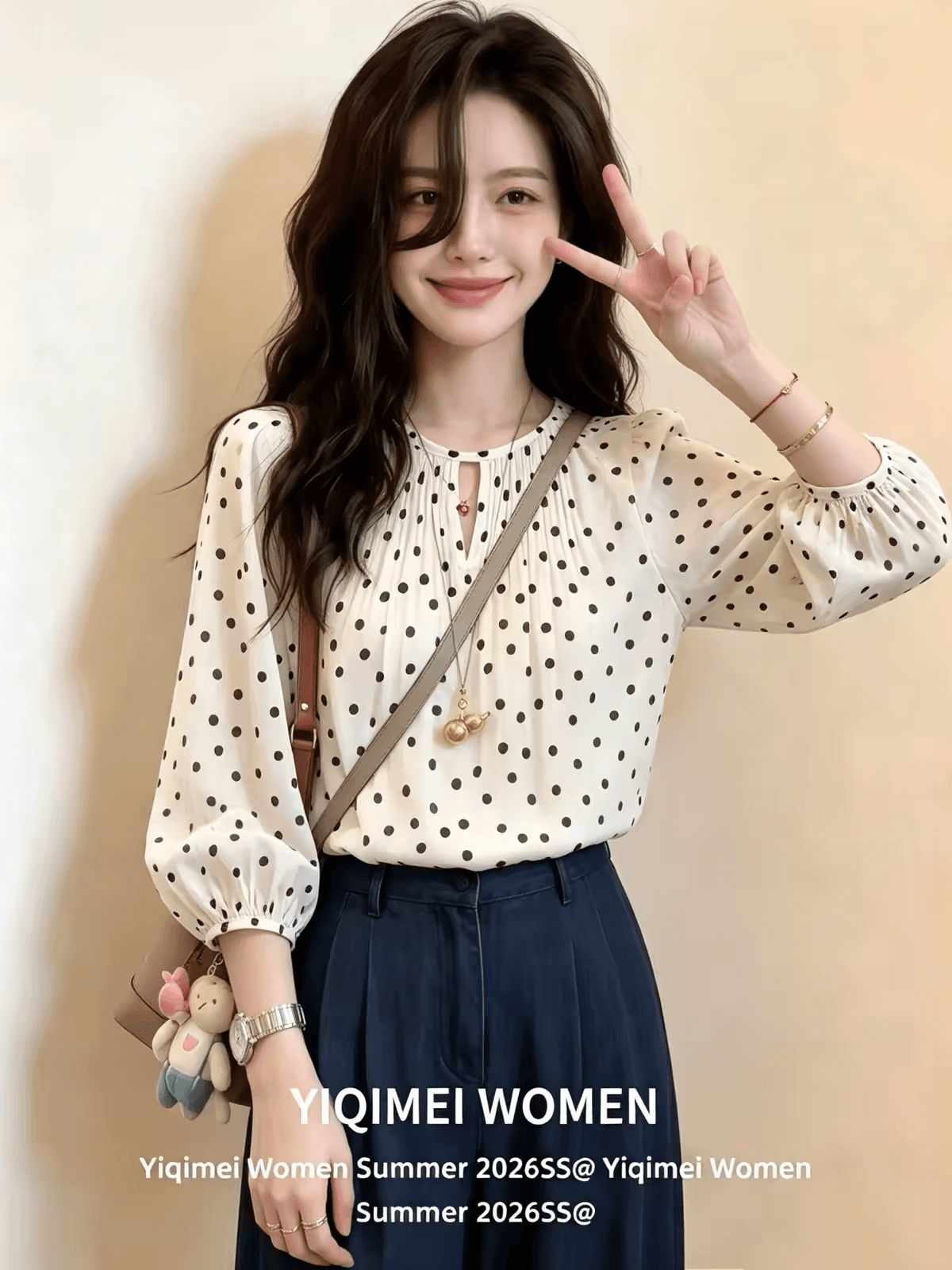 프랑스식 도트 무늬 긴팔 셔츠 여자 조기 가을 디자인 센스 여성 홀로우 아웃 자이언트 잘 생긴 작은 셔츠 셔츠 맨위 서비스 상세 이미지 3