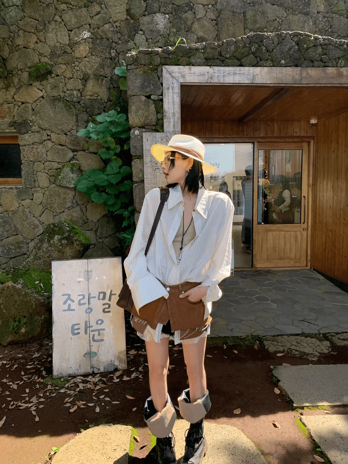 jccc 그림자 화이트 계곡 늦게 棠 높음 지혜 스트라이프 프로필 모양 셔츠 맨위 이미지 4