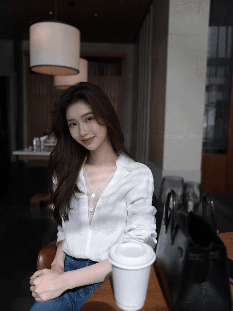 한국 동대문 이른 가을 새로운 품격 출퇴근 바람 폴로 칼라 반 개방 버클 느긋한 바람 레이스 변경 셔츠 맨위 여성