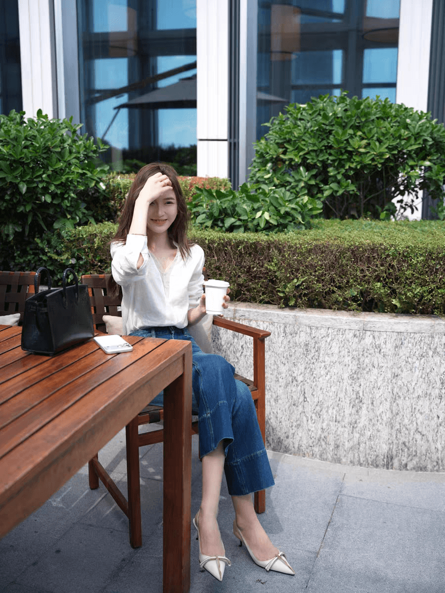 한국 동대문 이른 가을 새로운 품격 출퇴근 바람 폴로 칼라 반 개방 버클 느긋한 바람 레이스 변경 셔츠 맨위 여성 상세 이미지 3