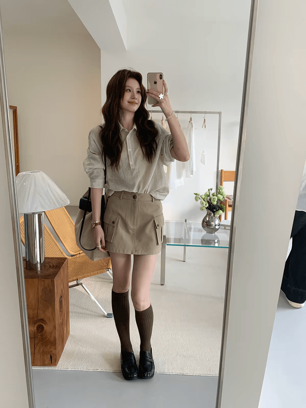 even 하나 원자바오 한 남쪽 그림 한 부서 높음 지혜 센스 출퇴근 느긋한 센스 스트라이프 셔츠 주간 실크 코튼 맨위 여성 상세 이미지 7