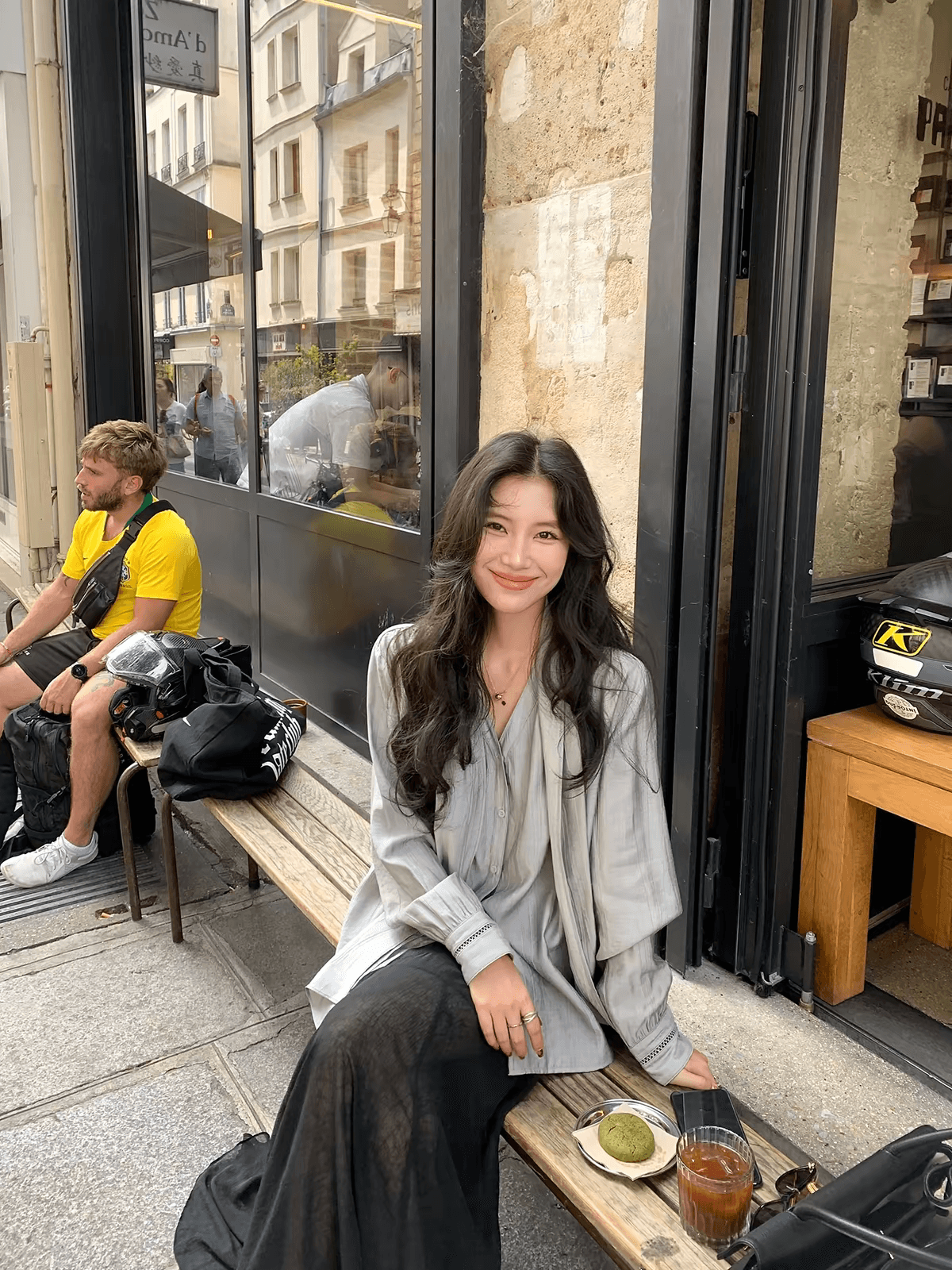 daqianwithu 감귤류 이전 조정 세트 염색 수공 레이스 리본 높음 연 가치 디스플레이 목 셔츠 이미지 2
