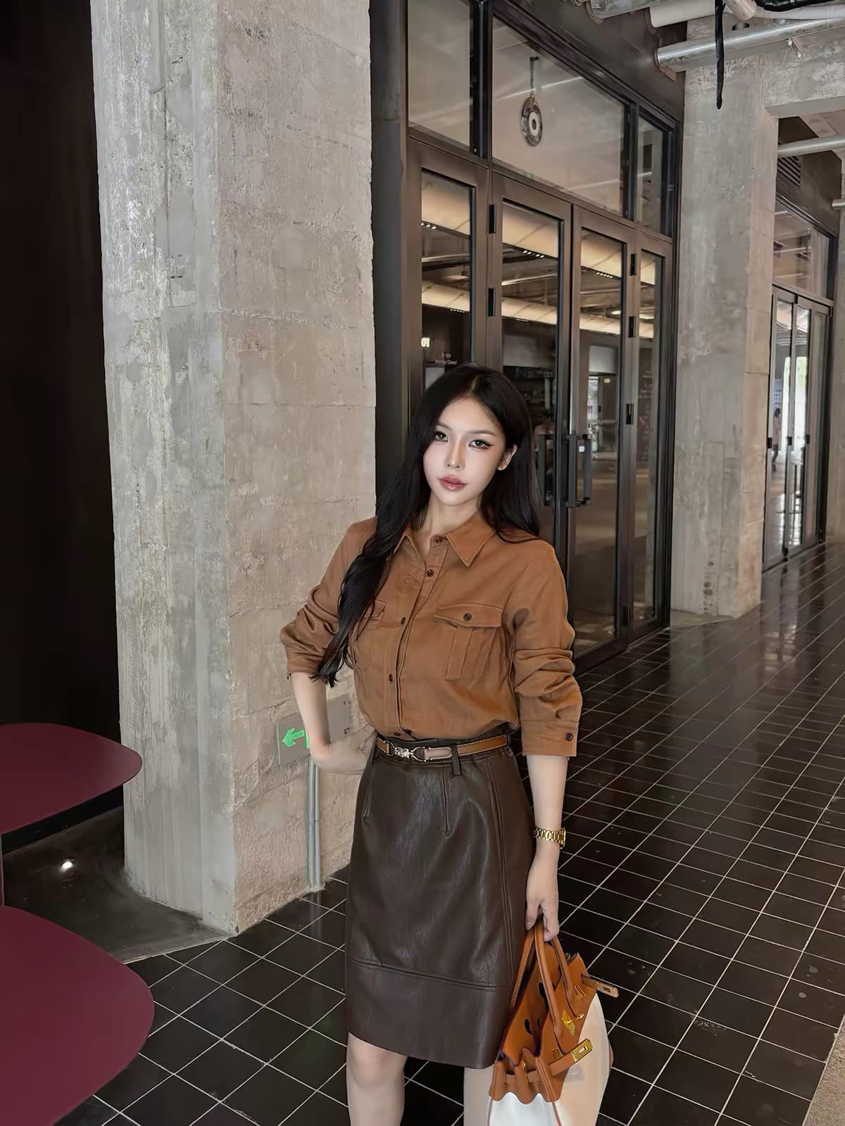 onelady 오래된 돈 바람 긴팔 여성 셔츠 2026 가을 새로운 품격 출퇴근 주간 실크 아마 맨위 셔츠