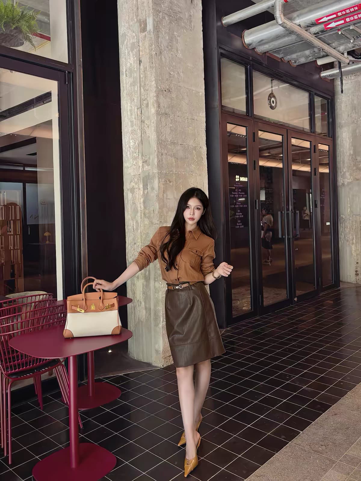 onelady 오래된 돈 바람 긴팔 여성 셔츠 2026 가을 새로운 품격 출퇴근 주간 실크 아마 맨위 셔츠 이미지 4