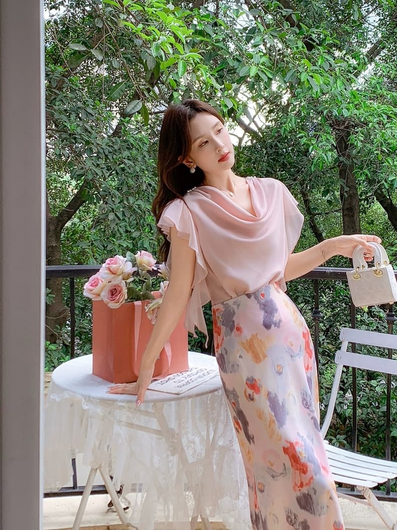 순수한 욕망 바람 흔들다 칼라 새틴 프릴 리본 셔츠 프랑스식 품격 불규칙 다용도 고유 한 Chic 맨위 여성 상세 이미지 23