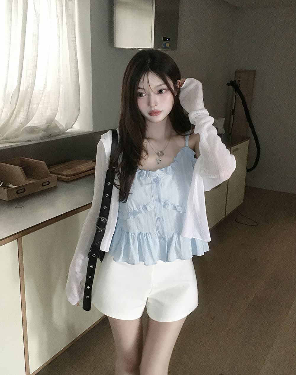 여름 순면 chic 패션 레이스 디자인 다용도 캐미솔 상세 이미지 16
