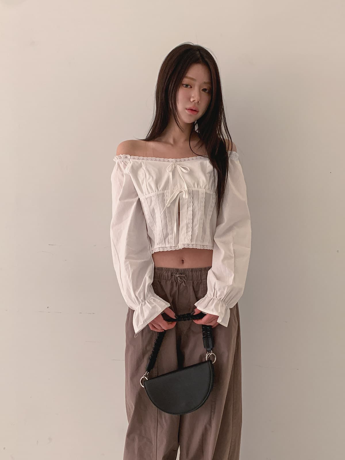 2026 가을 새로운 디자인 센스 작은 대중 광장 칼라 레이스 셔츠 달콤함 프릴 슬림해 보이는 Chic 맨위 여성 상세 이미지 8