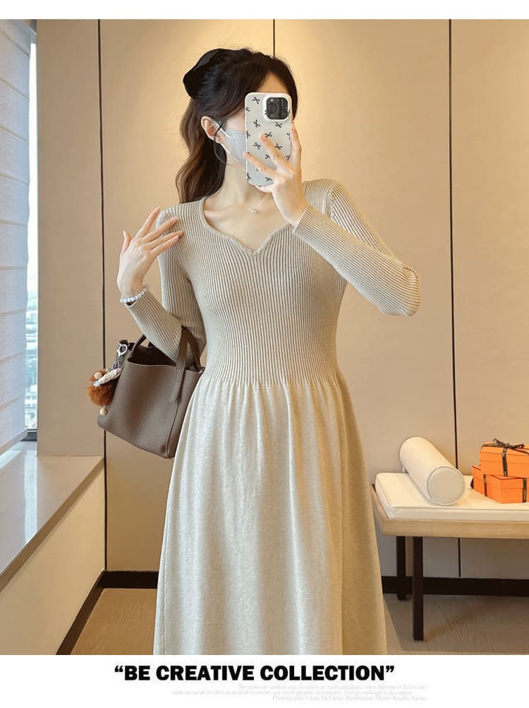 실사 지금 임산부 두꺼운 가을 겨울철 외출용 빅 사이즈 루즈핏 미니멀리즘 스웨터 임산부 치마 가을 겨울 의류 상세 이미지 17
