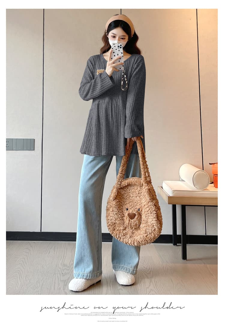 실사 새로운 출산 착용 봄 가을 패션 루즈핏 캐주얼 슬림해 보이는 인사이드 가져 가라. 기본 셔츠 맨위 상세 이미지 9