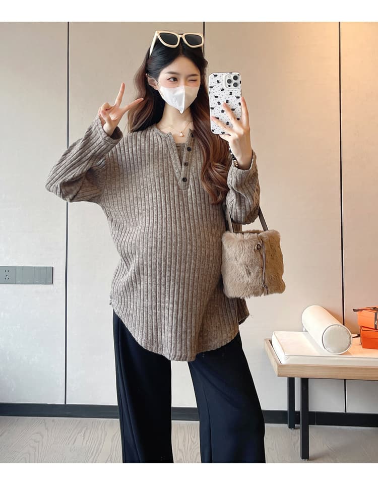 실사 새로운 출산 착용 봄 가을 패션 루즈핏 캐주얼 슬림해 보이는 인사이드 가져 가라. 기본 셔츠 맨위 상세 이미지 19