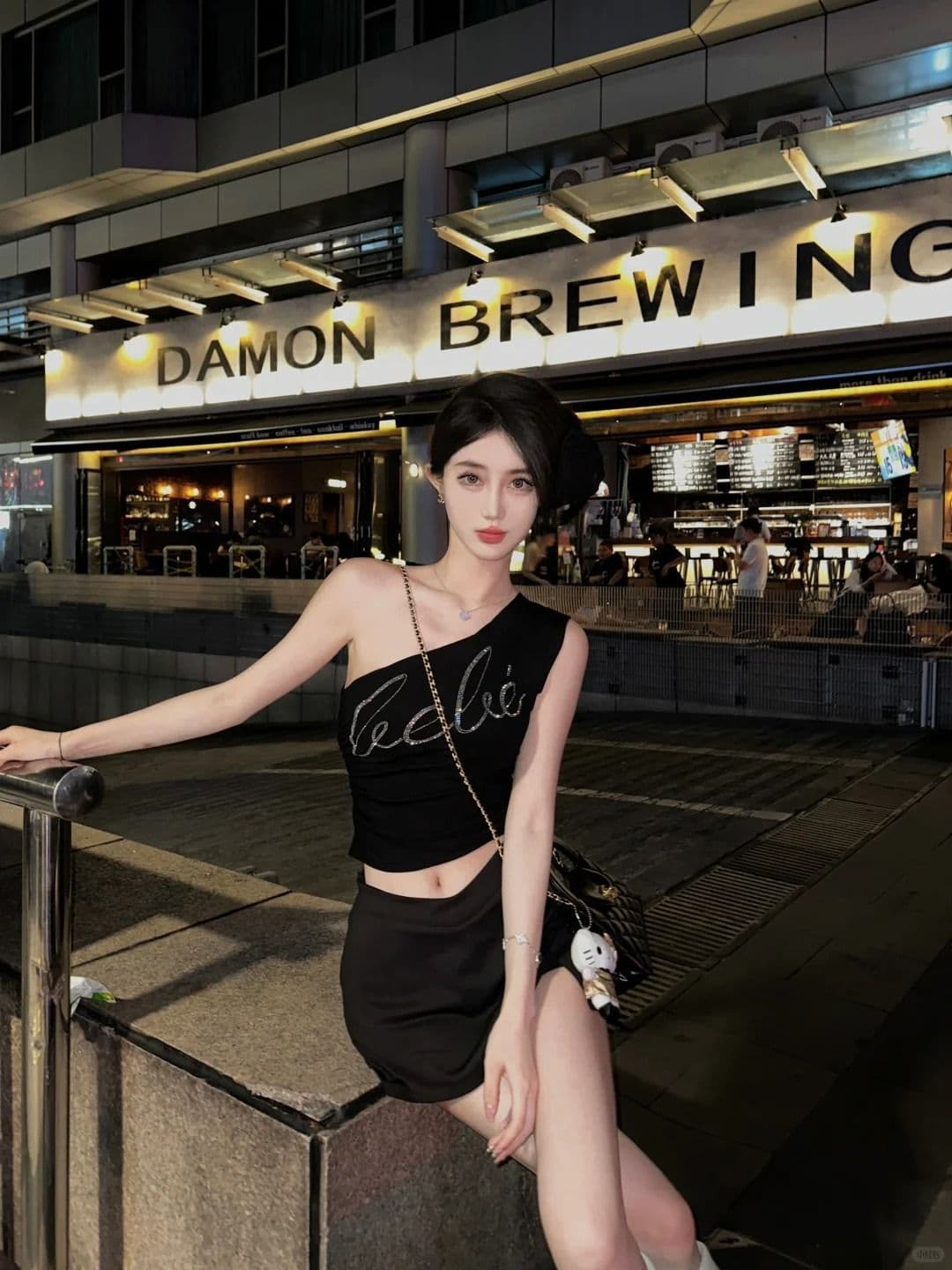 경관 그림 원본 품질 알파벳 핫픽스 비스듬한 어깨 캐미솔 여름 쇼트 스타일 맨위 상세 이미지 8