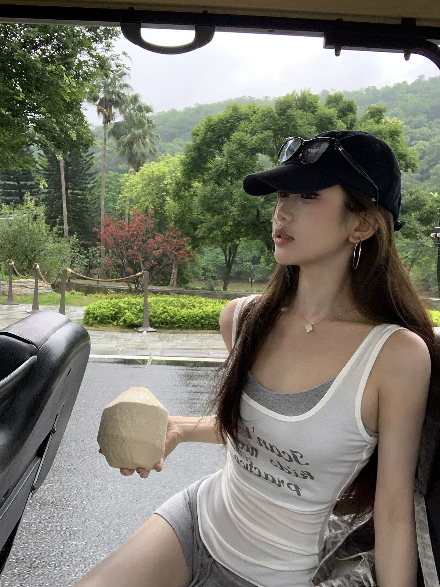 주간 실크 라이 경기 서울 눈꽃 면 속옷 사람들 면 투피스 세트 알파벳 프린트 스택 착용 조끼 맨위 상세 이미지 7