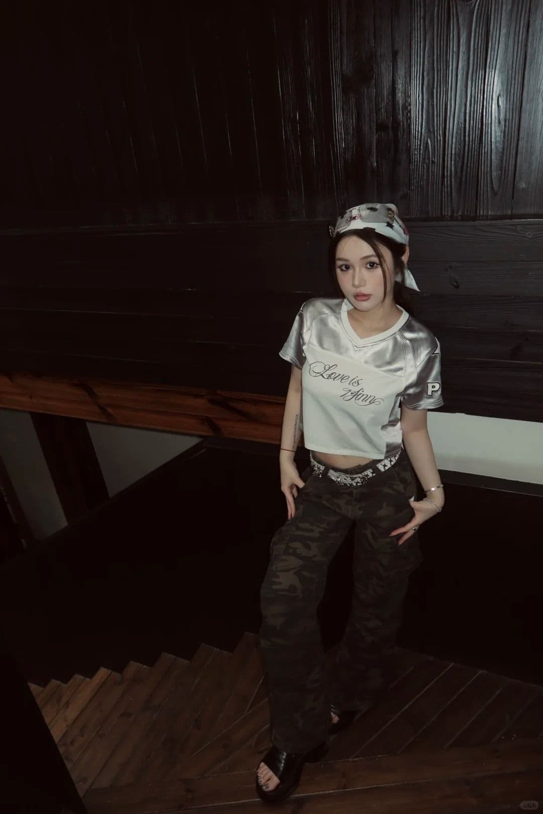 경관 그림 원본 품질 패치워크 프린트 쇼트 스타일 인터넷 얼굴 공 서비스 루즈핏 스트레이트 캐주얼 티셔츠 상세 이미지 5