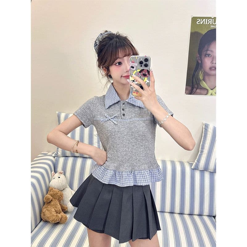오래된 섹션 품질 좋은 물건 그린캉 환불 불가 수 있습니다. 교체 면 구덩이 기사 원본 순면 체크무늬 무거운 공정 t 상세 이미지 4