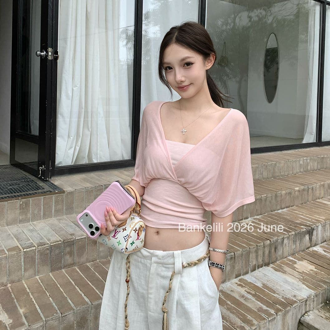 원본 천 수 있습니다. 훌륭함 실크 눈꽃 면 사람들 면 주간 실크 리브 여름 새로운 몸매 가꾸기 슬림해 보이는 쇼트 스타일 맨위 이미지 4