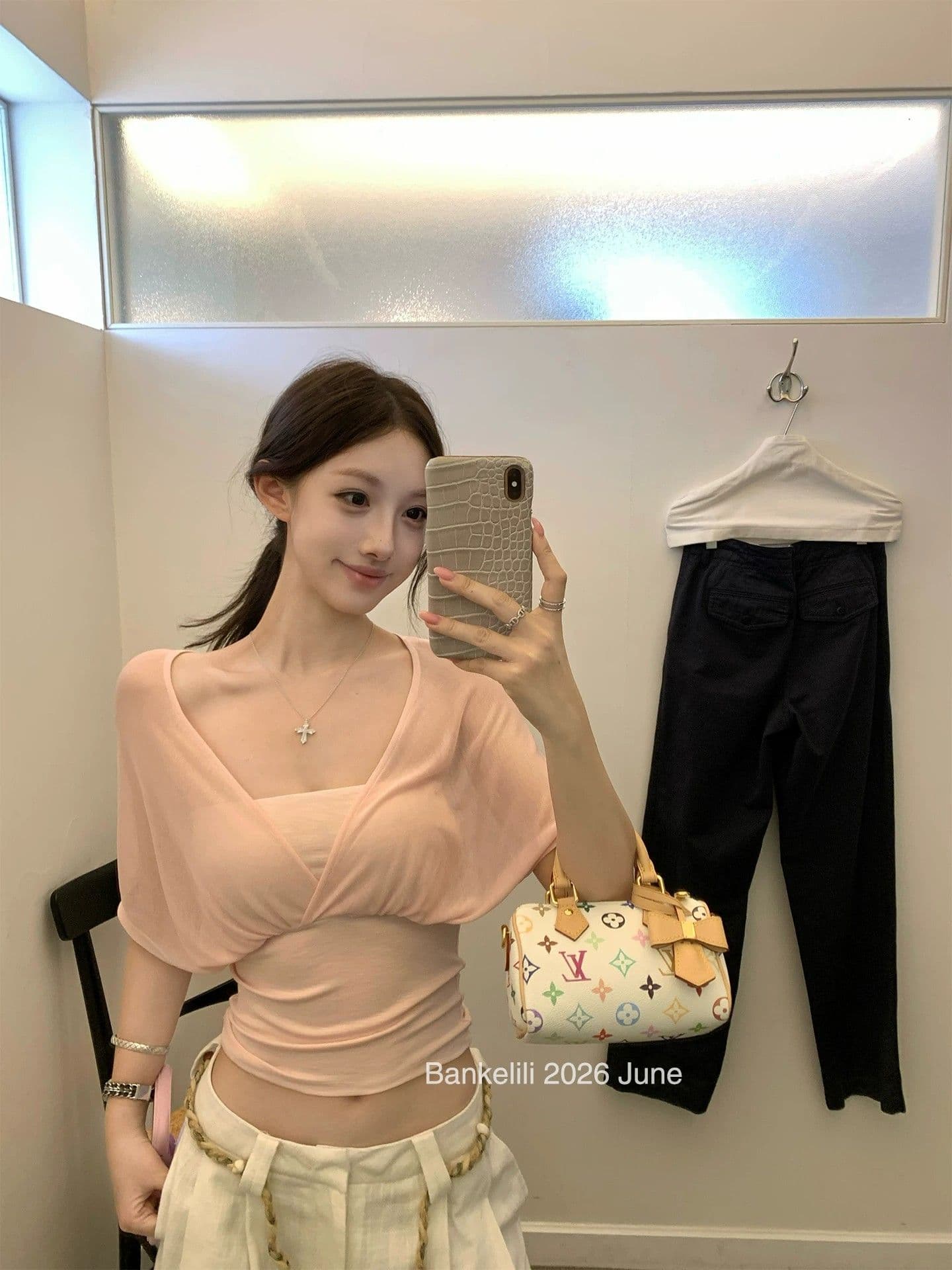 원본 천 수 있습니다. 훌륭함 실크 눈꽃 면 사람들 면 주간 실크 리브 여름 새로운 몸매 가꾸기 슬림해 보이는 쇼트 스타일 맨위 상세 이미지 9