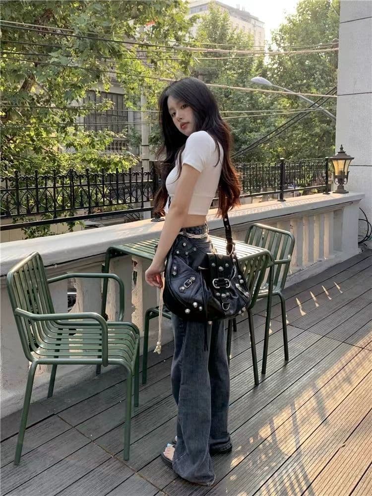 40 카운터 면 리브 아메리칸 POLO 칼라 반팔 긍정적 인 어깨 티셔츠 여성 몸매 가꾸기 슬림해 보이는 쇼트 스타일 핫걸 맨위 상세 이미지 13