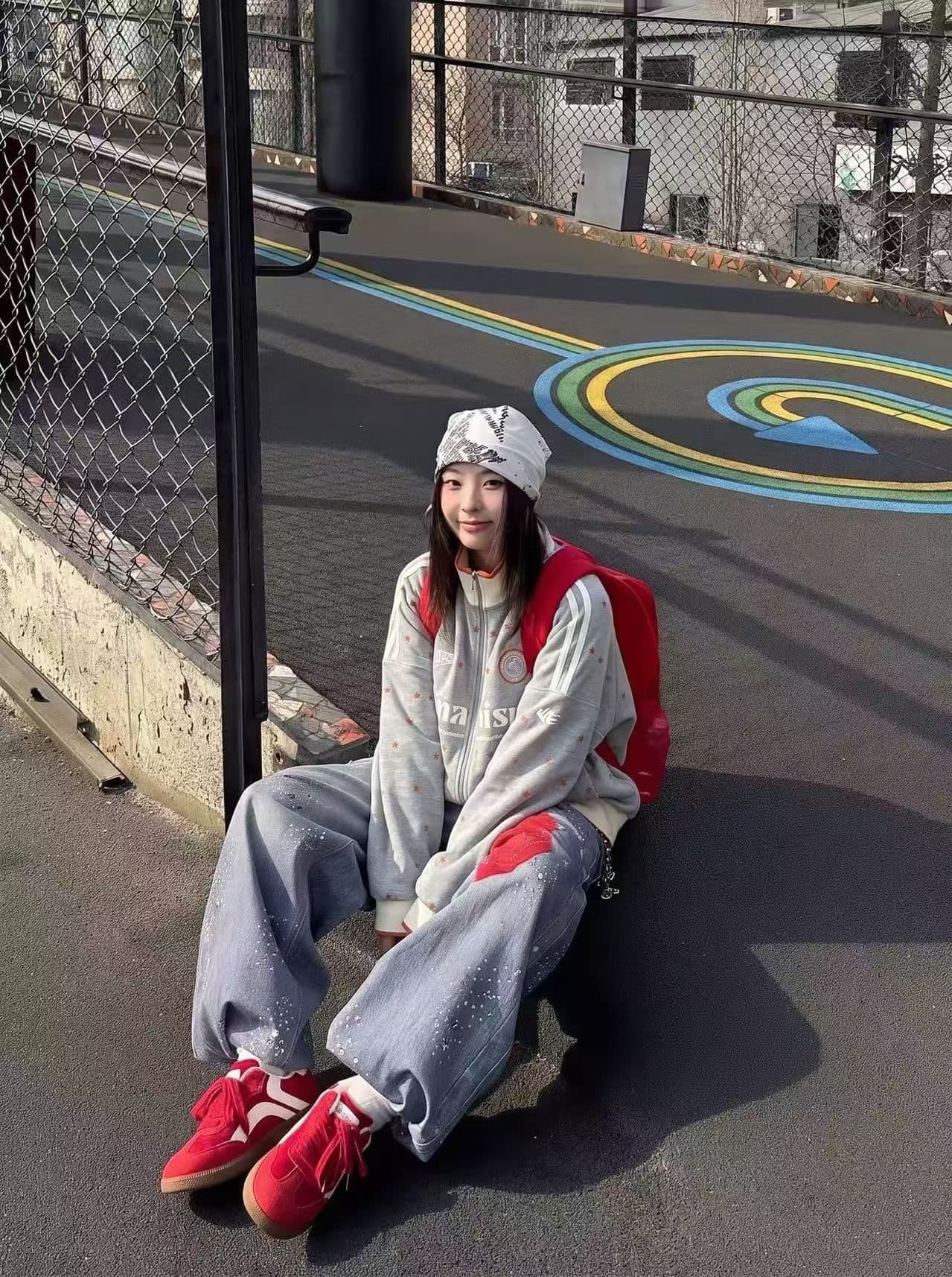 후아 면 원단 원본 솜씨 학원 스타일 별 프린트 스탠드 칼라 오픈 가디건 지퍼 후드티 재킷 남녀 가을 겨울 상세 이미지 18