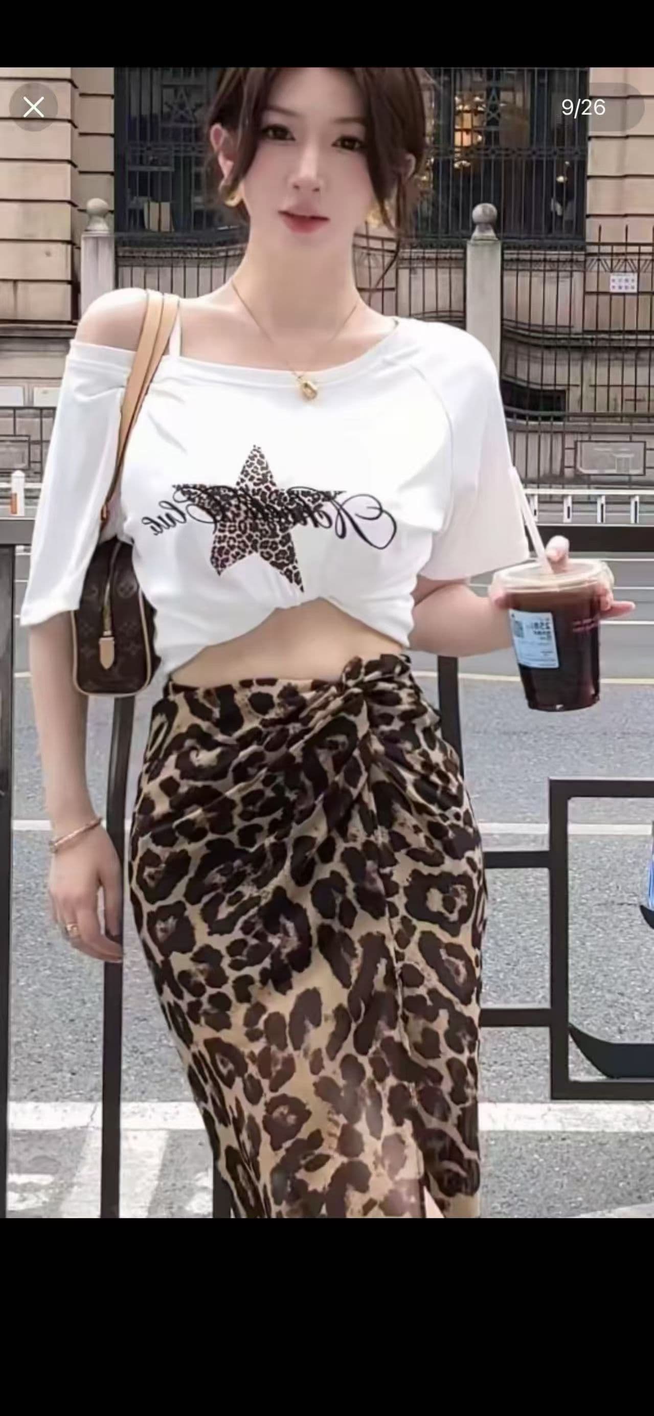 민소매 여성 셔츠 여름 아메리칸 레트로 워크웨어 행침 목 화이트 작은 맨위 반신 스커트 투피스 세트 상세 이미지 4