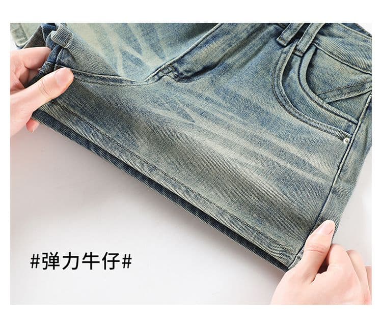 실사 레트로 데님 반바지 여성 2026 봄 여름 새로운 디자인 센스 작은 대중 핫걸 몸매 가꾸기 슬림해 보이는 초단 핫 바지 상세 이미지 14