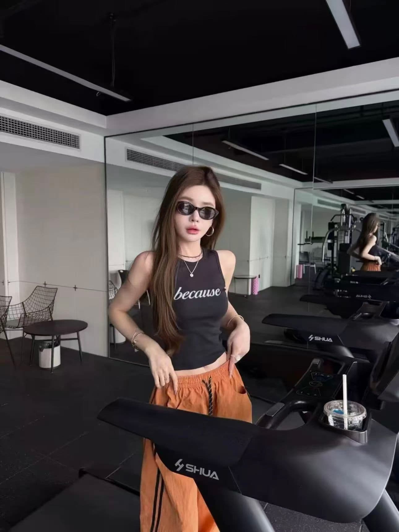 일몰 황혼 검정색 알파벳 단어 조끼 더러운 주황색 속도 건조한 워크웨어 팬츠 세트 이미지 3