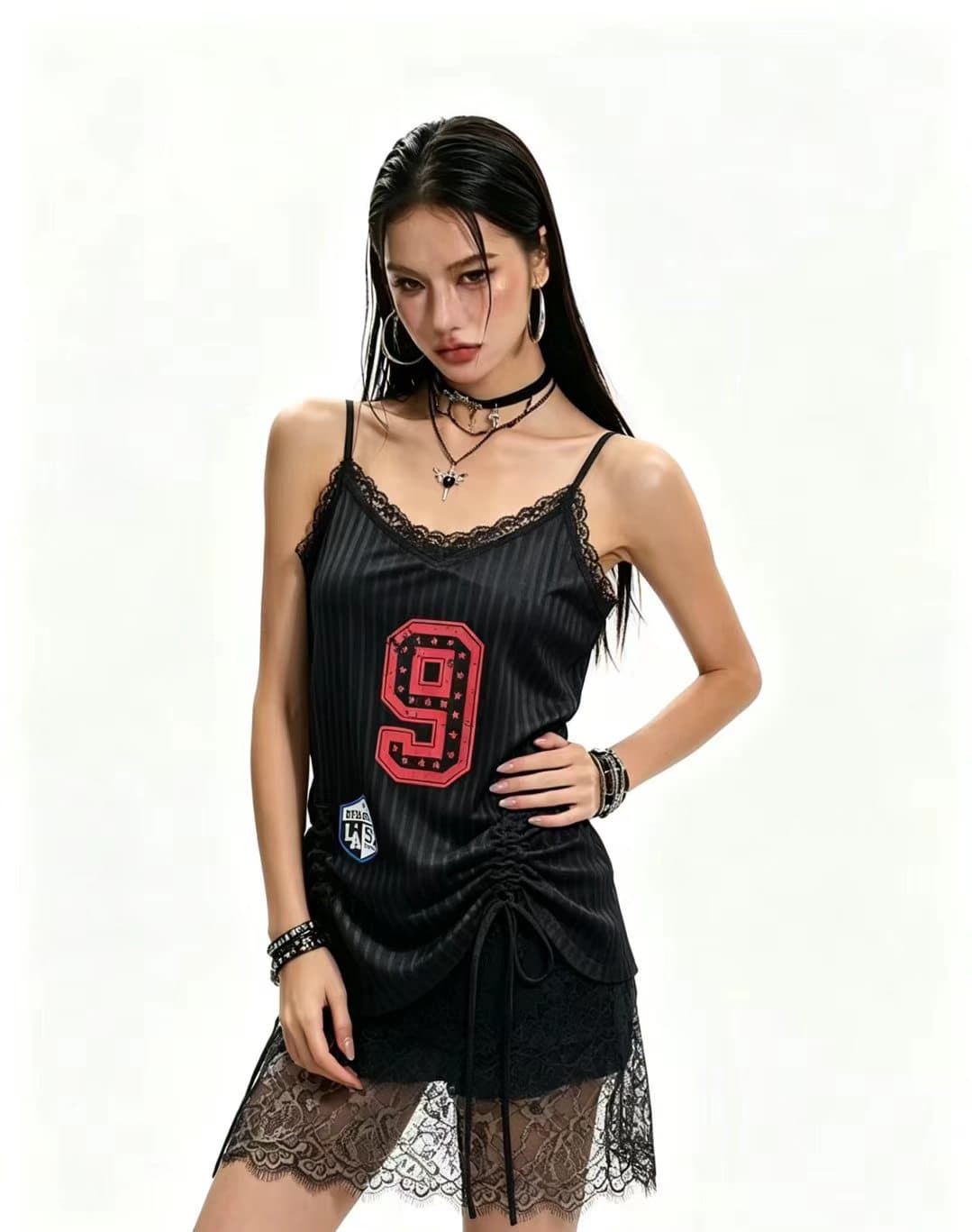아메리칸 핫걸 섹시함 백리스 프린트 캐미솔 여성 셔츠 상세 이미지 2