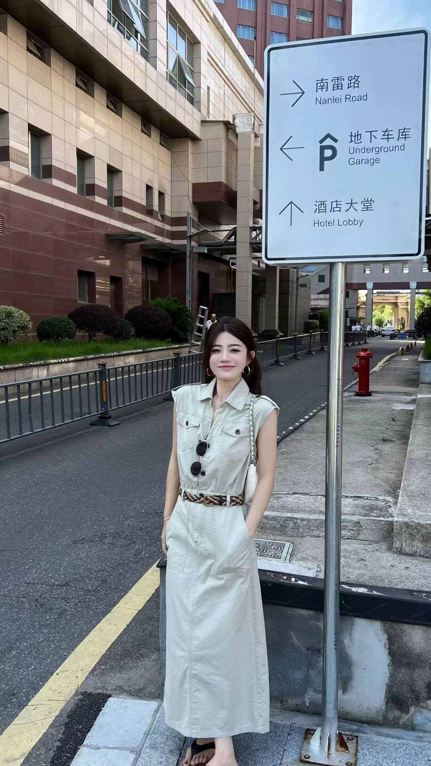 새로운 한국 스타일 패션 품격 다용도 슬림해 보이는 캐주얼 Feifei 소매 데님 드레스 벨트 투피스 세트 이미지 3