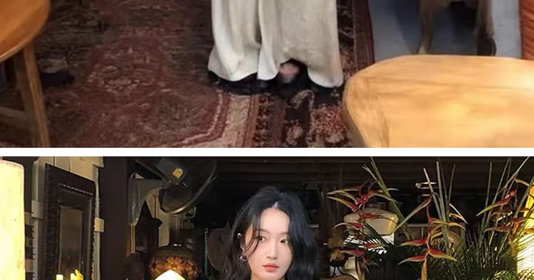 실사 새로운 2026 가을 임산부 긴팔 느긋한 느슨함 맨위 캐주얼 스트레이트 와이드 레그 팬츠 투피스 세트 상세 이미지 23