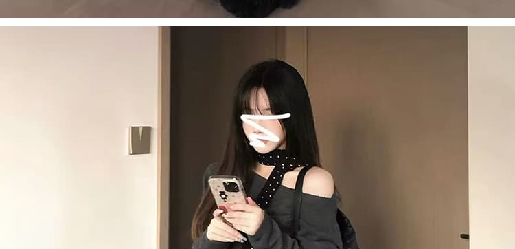 2026 가을 겨울 출산 착용 새로운 한국 스타일 오프숄더 긴팔 맨위 여성 고급 센스 품격 반신 롱 스커트 세트 상세 이미지 20