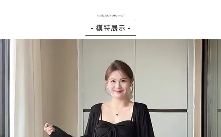 신제품 2026 가을 출산 착용 한 부서 오픈 가디건 슬립 맨위 루즈핏 캐주얼 바지 임산부 세트 상세 이미지 14