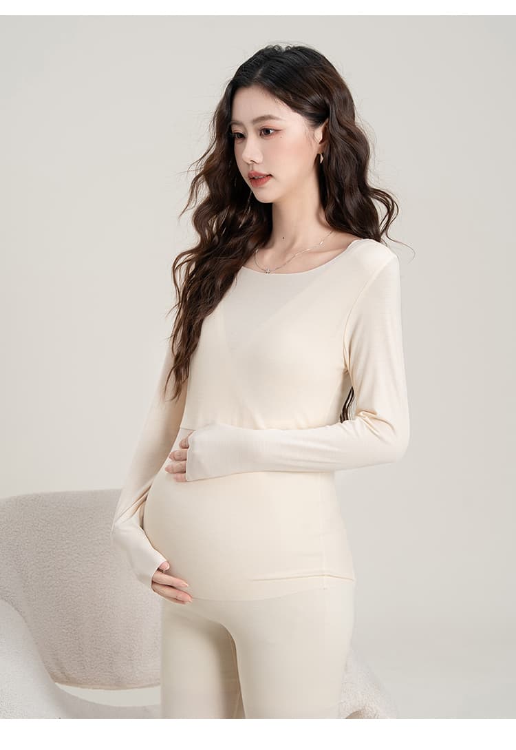 임산부 가을 의상 맨위 봄과 가을 인사이드 가져 가라. 긴팔 임산부 수유 속옷 기본 셔츠 출산 착용 가을 의상 세트 상세 이미지 29
