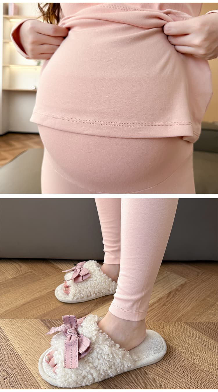 임산부 가을 의상 롱 바지 세트 순면 맨위 출산 후 먹이주기 잠옷 봄 가을 수유 따뜻한 옷 가을 겨울 달 서비스 상세 이미지 39