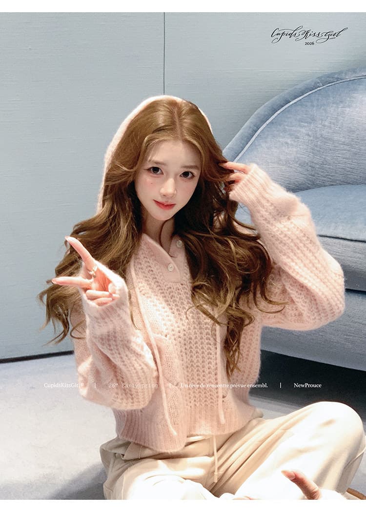 csk 큐피드 한 스타일 소녀 낭만주의 양 낙타 양모 두꺼운 바늘 꽈배기 스웨터 2026 가을 니트 스웨터 상세 이미지 27