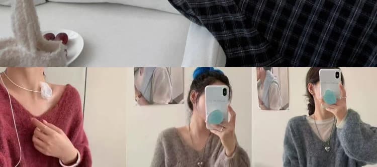 한 부서 느긋한 바람 V넥 꽈배기 니트 스웨터 여자 가을 겨울 착용 가져 가라. 부드러운 찹쌀 슬림해 보이는 루즈핏 맨위 여성 새로운 상세 이미지 5