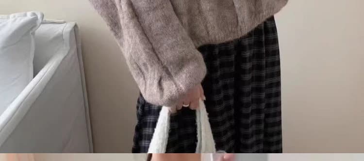 한 부서 느긋한 바람 V넥 꽈배기 니트 스웨터 여자 가을 겨울 착용 가져 가라. 부드러운 찹쌀 슬림해 보이는 루즈핏 맨위 여성 새로운 상세 이미지 22