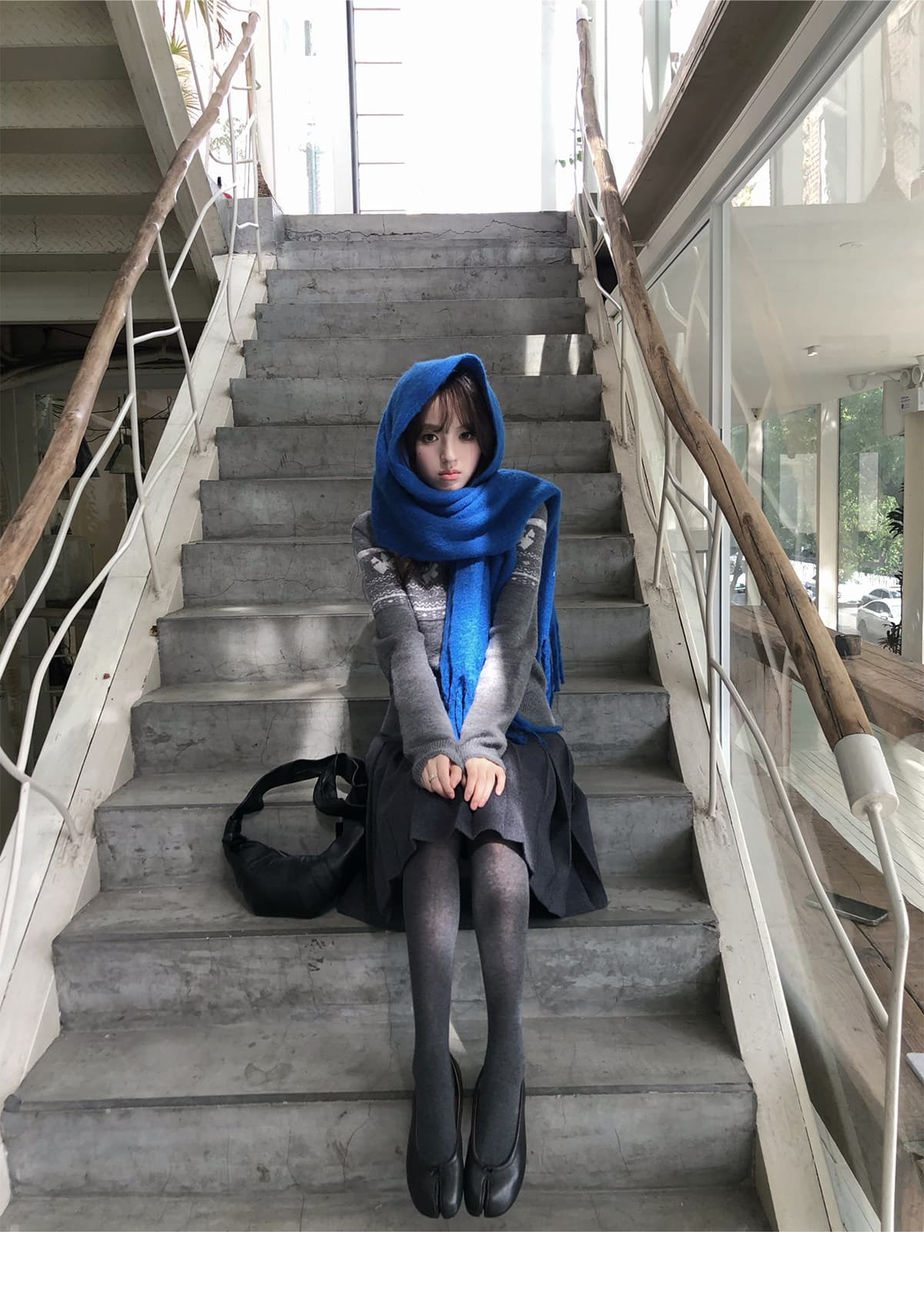 neurcz 라운드 넥 오픈 가디건 쇼트 스타일 공정한 섬 스웨터 여자 가을 겨울 슬림해 보이는 느긋한 바람 몸매 가꾸기 오픈 가디건 맨위 로드 중 상세 이미지 12