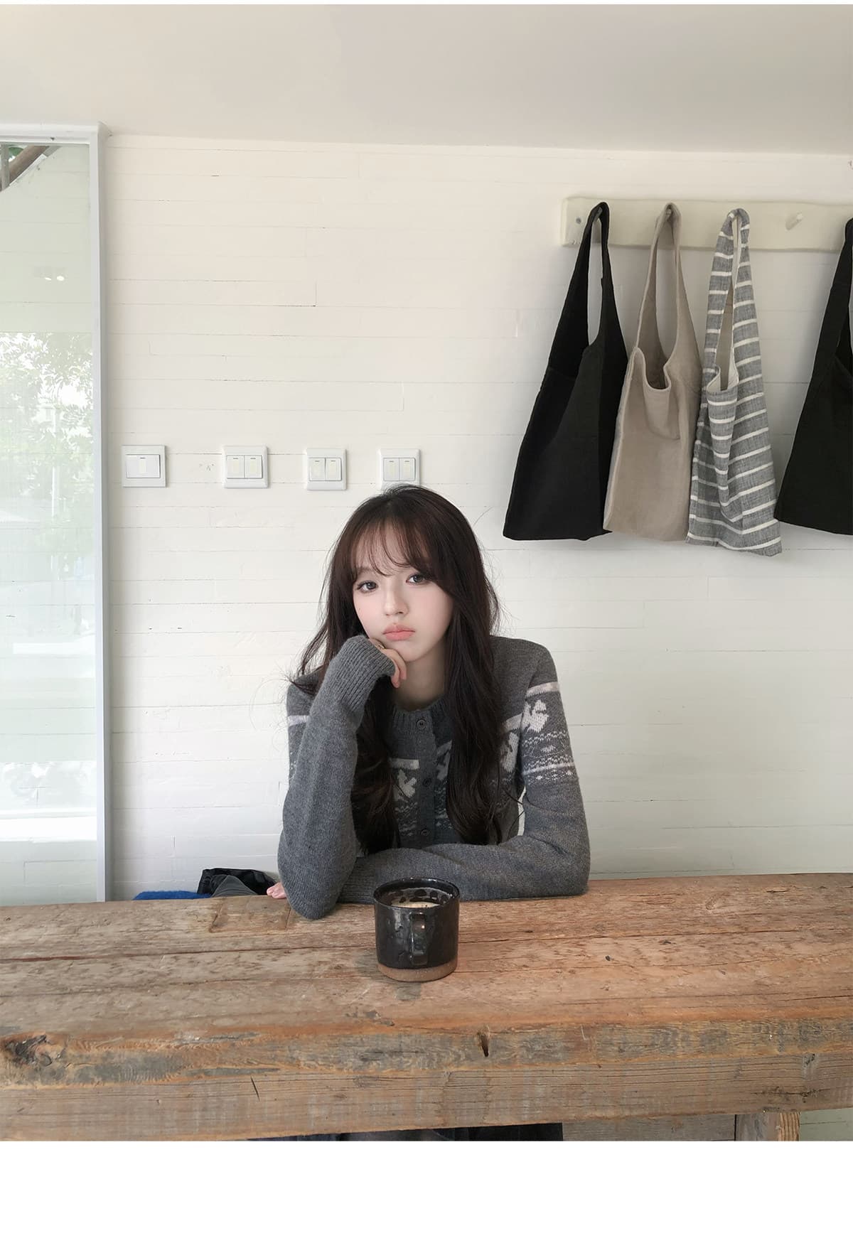 neurcz 라운드 넥 오픈 가디건 쇼트 스타일 공정한 섬 스웨터 여자 가을 겨울 슬림해 보이는 느긋한 바람 몸매 가꾸기 오픈 가디건 맨위 로드 중 상세 이미지 25